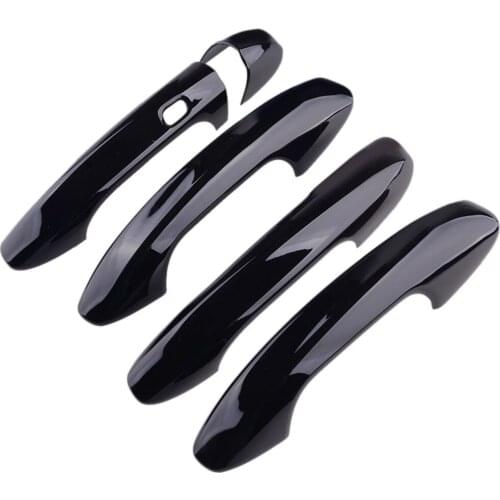 5Pcs Car LHD Exterior Black Door Handle Cover Trim Frame Fit For Mercedes Benz C E GLC Class W205 X253 W213 2016 2017 2018 2019