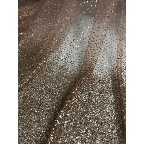 5 Yards/lot new style tulle net lace with glitter ZH-8117 african lace fabric for wedding dress