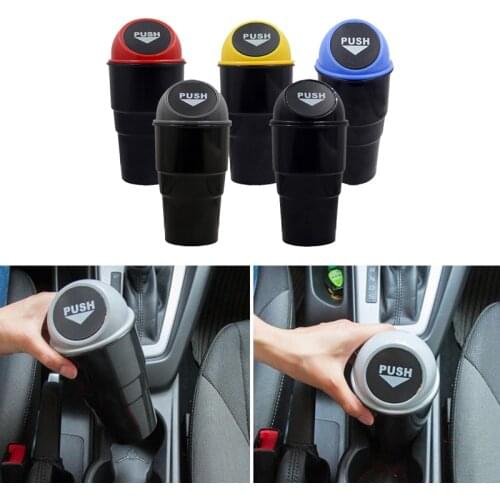 Car Trash Garbage Can Auto Trash Dust Case Holder Bin Box Car-styling Yellow Red Blue Black Gray