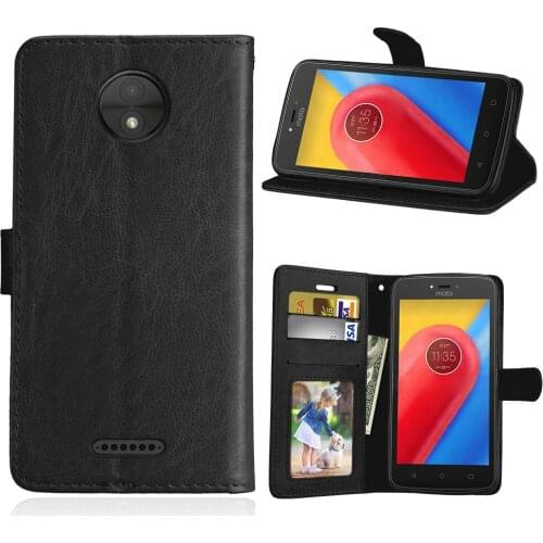 Wallet Case for Motorola Moto C 2017 XT1750 XT1754 Stand Holder PU Leather Flip Cover for Moto C 2017 Case Silicone inside Shell