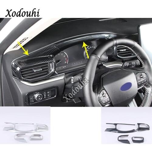 For Ford Explorer U625 2019 2020 2021 Car Sticker Body Garnish Cover Frame Lamp Trim Air Conditioning Condition Outlet Vent 4pcs