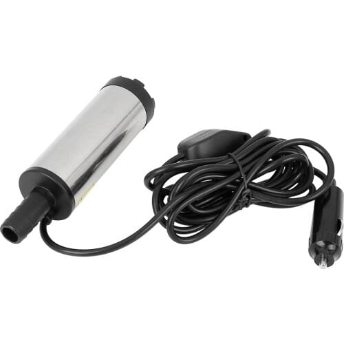 30L/min 12V/24V 38mm 51mm DC Electric Submersible Pump Stainless Steel Oil Pump Water Oil Diesel Fuel Transfer Refueling Tool