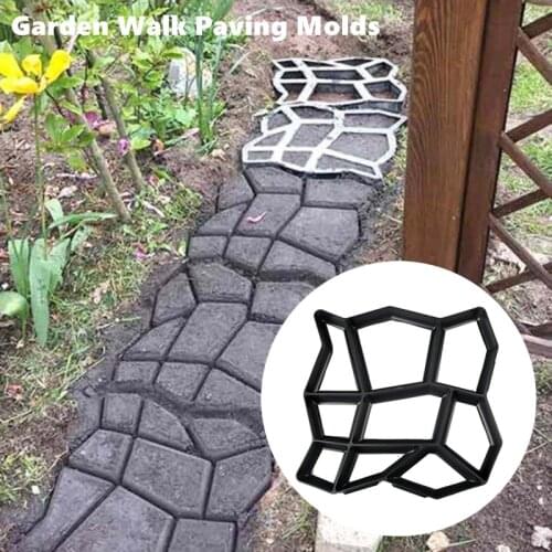 Garden Walk Pavement Concrete Mould Garden Pavement Mold DIY Manually Cement Brick Stone Road Molds Path Mate garden tools