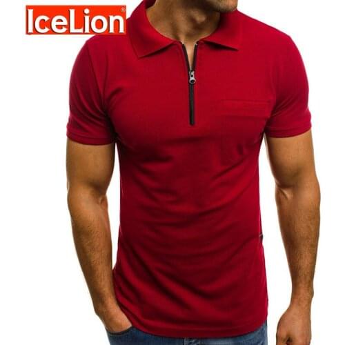 Icelion 2021 New Summer T shirt Men Long Sleeve Solid Turn-down Colla Fitness T-shirt Hip Hop Streetwear Mans Slim Fit Tshirt