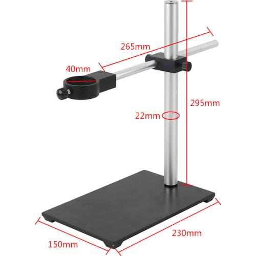 40mm 50mm Ring Focusing Holder Adjustable Lab Industrial Video Microscope Stand Metal Desktop Bracket For HDMI VGA Video Camera
