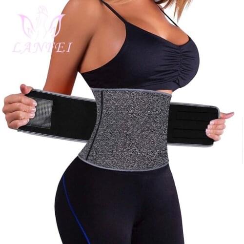 LANFEI Waist Trainer Cincher Sweat Belt Women Body Shaper Slimming Corset for Weight Loss Hot Neoprene Sport Sauna Tummy Strap