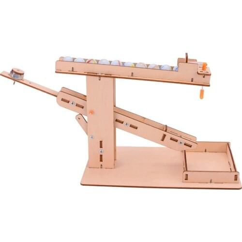 Marble Run Seesaw Science Experiment Steam Mechanical Gear DIY Wooden Model Building Kits Assembly Toy Gift for Children Adult