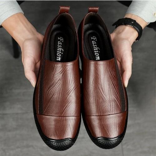 Men Casual Shoes New Spring Moccasins Fashion Mens Loafers Genuine Leather Lightweight Boat Shoes High Quality Luxury Footwear