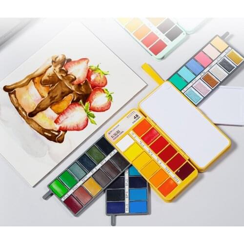 Dropshipping Superior 36/48/60 Color Watercolor Paint Set Macaron Solid Watercolor for Artist Painting Drawing Art Supplies
