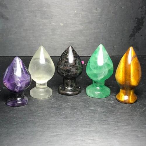 Natural Crystal Quartz Massage Wand Gemstone Yoni for Women Health Smooth Polished Healing Stone