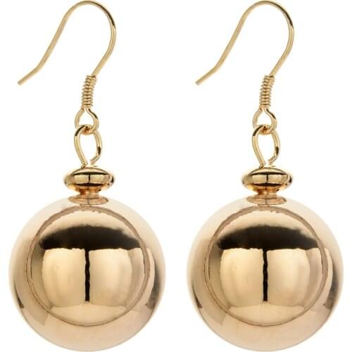 New Fashion Hook Ball Gold Earrings Women/Girls Wedding Party Jewelry Earrings ER-475