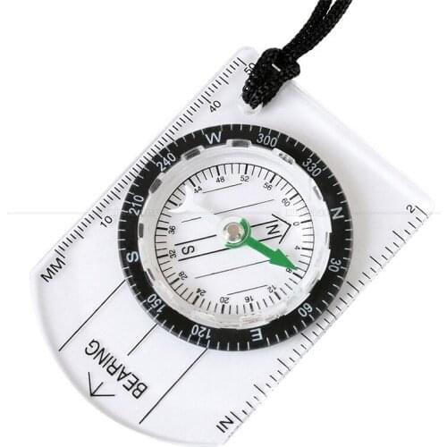 Portable Multi-functional Outdoor Camping Mountaineering Cross-country Compass Waterproof Map Scale Scale Scale Measuring Tool