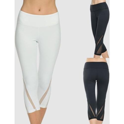 Mesh Hip Tights Yoga Pants Stretch Leggings Trousers Running Fitness Pants Femme High Waist Yoga Clothes Sports Pants Sweatpants