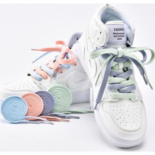 1Pair Flats Shoelace Shoelaces Sneaker Shoes Lace For Women and Men Shoelace 4 Colors Solid Color Bootstrings