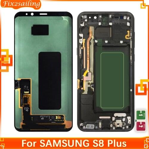 Super AMOLED For Samsung Galaxy S8 plus G955 G955f Touch Screen Digitizer LCD Display No With Frame 100%Tested