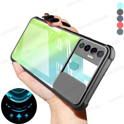 Shockproof Acrylic HD Transparent Phone Case For TECNO Spark 7 Pro 6 Go POVA 6 Air Vision 2 Slide Camera Lens Protective Cover