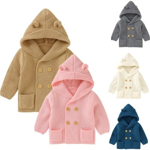 Newborn Baby Boys Girls Knitting Cardigan Infant Baby Boys Girl Knitting Jacket Coat Autumn Winter Kids Cardigan Sweaters
