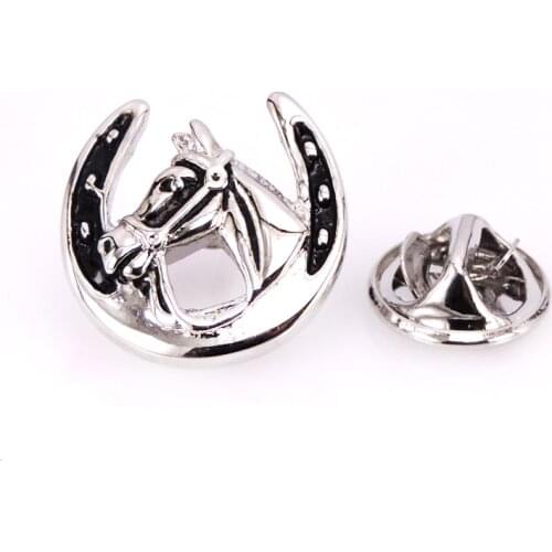 High quality mens Brooch Lapel Badge Pin New Style Horse Brooch mens Wedding Shirt Lapel Brand Jewelry Pin