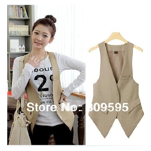 High quality Plus size Fashion women suit Waistcoat , Causul Vest , Sleeveless Slim lady Vest