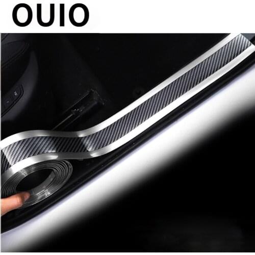 Carbon Fiber Car Door Sill Protection Stickers Bumper Anti Scratch Scuff Protective Film for Toyota Auris Camry Rav4 2020 Jeep