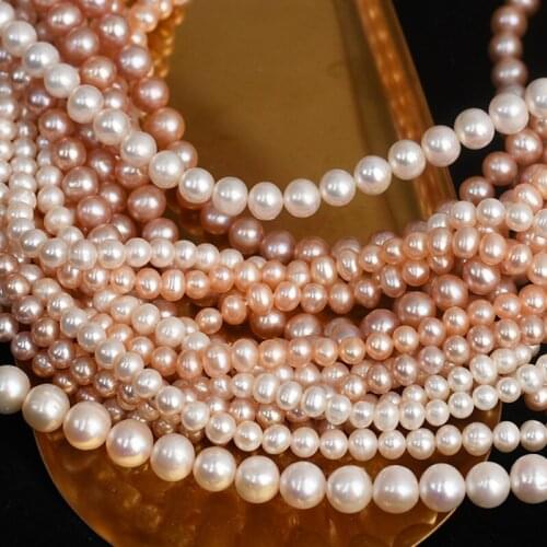 Good Quality Pearl Strand 3-4mm Wholesale Beautiful Zhuji Natural Freshwater Round Pearl Strand for Jewelry Making