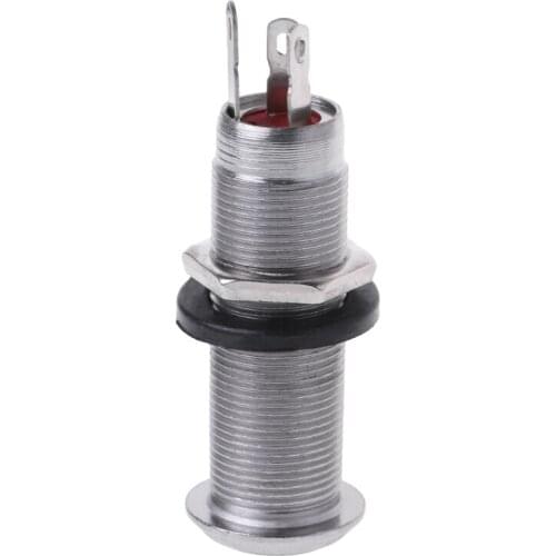 1pc Chrome Guitar Bass Cylinder Output Jack Flush 1/4\" Part
