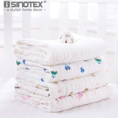 100% Cotton Baby Nursery Bath Towel Cute Animal Cartoon Infant Baby Receiving Blanket Toddler Kids Absorbent Bath Towels