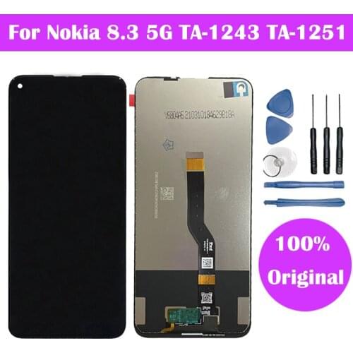 100% Original For Nokia 8.3 5G TA-1243 TA-1251 LCD Display Screen Touch Panel Digitizer For Nokia 8.3 Display