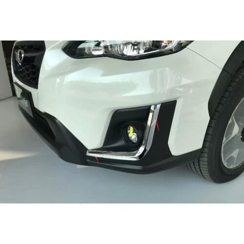 For Subaru XV 2018-2020 ABS Chrome Accessories Front Fog Light Lamp Cover Trim 2pcs