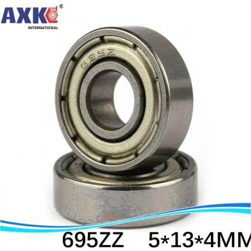 50pcs free shipping thin wall deep groove ball bearing 695ZZ 5*13*4 mm