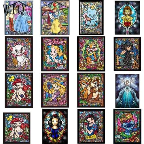 5D DIY Diamond Painting Cartoon Princess Role Mosaic Painting Full Round Drill Diamond Embroidery Cross Stitch Kits Home Decor