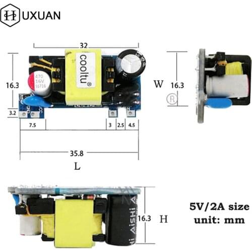 AC-DC 5/12/24V Isolated Switching Power Supply Module Buck Regulator Step Down Precision Power Module 70-390V Converter