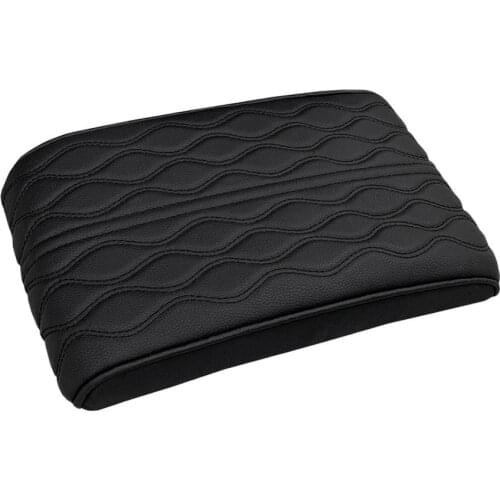 Car Center Console Cover Pad Stripe Memory Foam Vehicle Heightening Armrest Pillow Cushion Universal Fit For Most Car Coffee