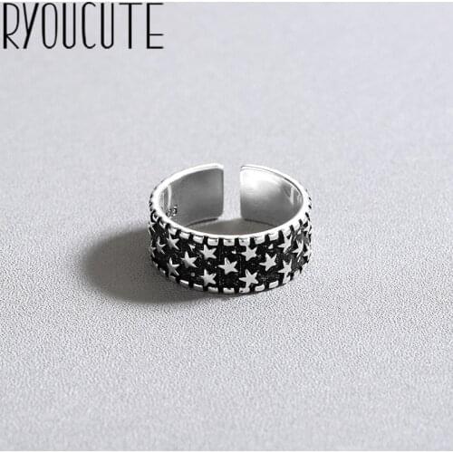 Bijoux Boho Silver Color Star Rings for Women Lady Rings Fashion Party Statement Jewelry Wholesale