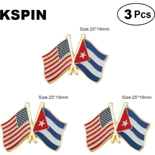 U.S.A.& cuba Lapel Pin Brooches Pins Flag badge Brooch Badges