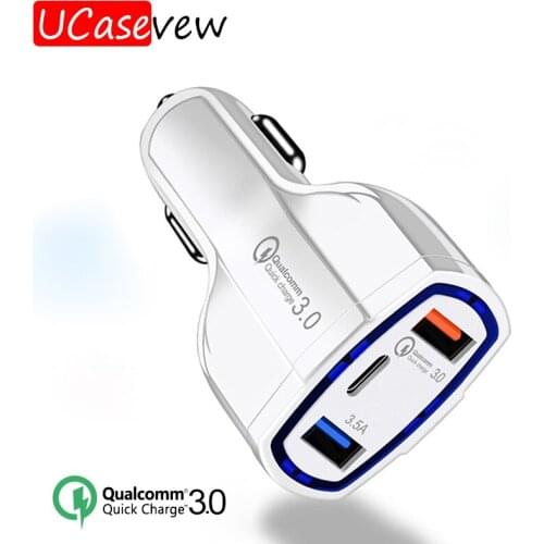 QC 3.0 USB Quick Charge Phone Car Charger Adapter Type C Cable For Samsung Xiaomi iPhone 11 Pro Max Xs X 8