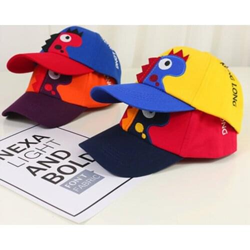 Children Cute Cartoon Dinosaur Adjustable Baseball Cap Boys Spring Sports Breathable Caps Girls Autumn Outing Cotton Sun Hat