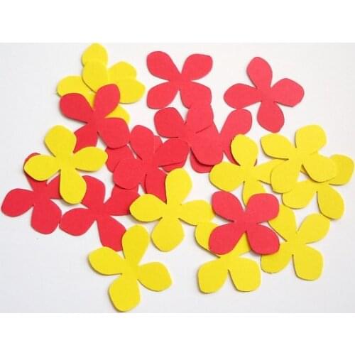 Ellow Red Hydrangea petals confettis Baby Shower wedding bridal Party Decorations table scatters scrapbooking