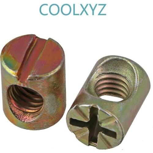 Hammer nut, hammer head nut, furniture nut, two in one connector, pillar nut, hammer nut 25PCS