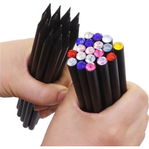 20 Pcs Pencil HB Diamond Color Pencil Stationery Items Drawing Supplies Cute Pencils For School Basswood Office School Cute