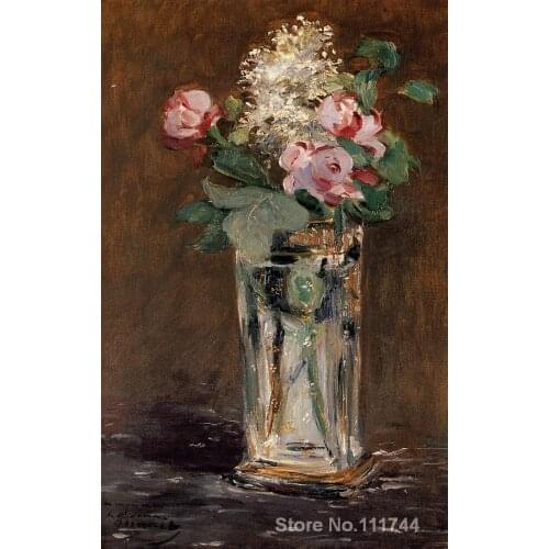 Online art gallery Flowers in a Crystal Vase Edouard Manet paintings Hand painted High quality