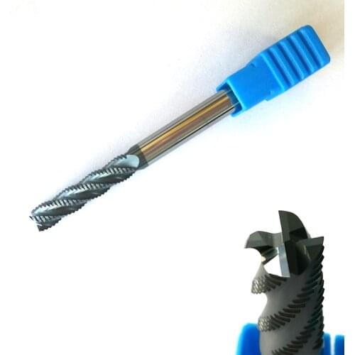 6mmX25mm hrc55 4 Flutes Roughing End Mills CNC Roughing End Mills D6*25*D6*75