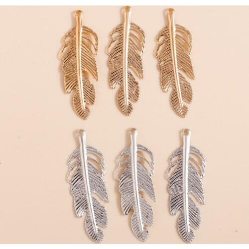 50pcs 12*25mm Leaves Iron Sheets Charms Pendants Gold Silver Color for DIY Making Necklace Earrings Jewelry Finding Accessories