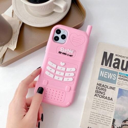 Cute Pink Love Heart Girl Lanyar Phone Cases For iphone 12 Mini 11 pro max XR XS Max 6 7 8 Plus SE 2020 Soft Silicone Back Cover
