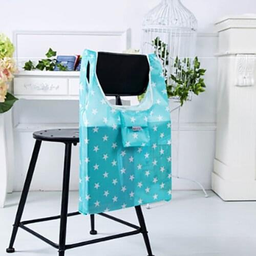 Fashion Waterproof Oxford Fabric Grocery Folding Tote Shopping Bag Pouch Handbag