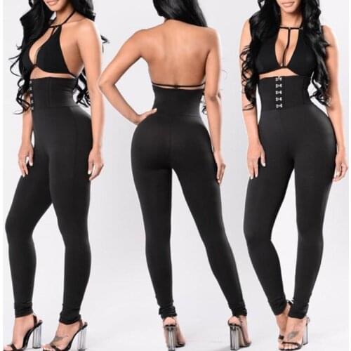 Fashion High Waist Button Fly Yoga Pants For Women Sport Fitness Compression Yoga Legging Workout Sweatpants Women
