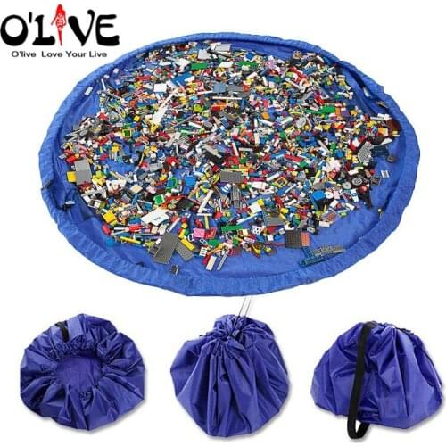 1.5M Organizer Toy Storage Box Portable Kids Toys Dolls Containers Storage Bag Small Items Play Blanket Rug Outdoor Picnic Mat
