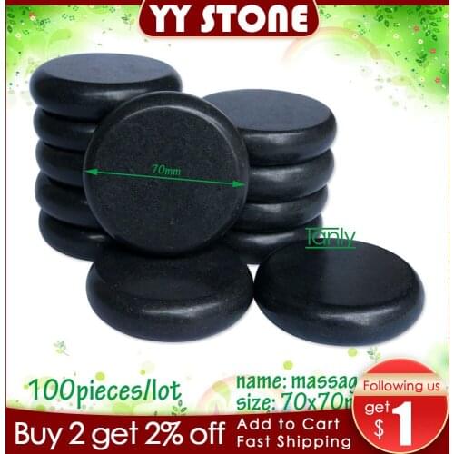 Wholesale Health Stones 100 Pieces 7x7cm Beauty Energy Hot Stone Volcanic Detoxification Energy Stone Beauty Face Massage Tool