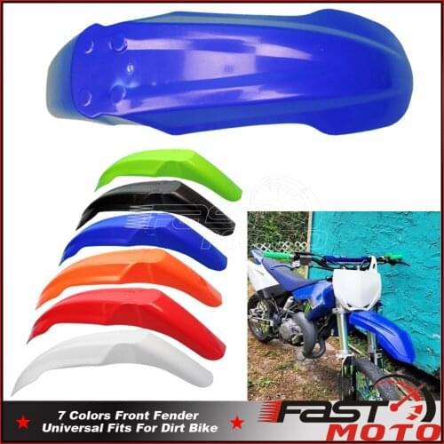 Fastmoto Dirt Bike Front Fender For Honda Yamaha Suzuki Kawasaki Dirt Bike Universal Blue 67cm Wheel Extension Mudguard