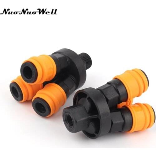 1/4" 1/2" Plastic Steel C type Pneumatic fittings High pressure Quick Coupler PU Tube Quick Connector Air Pipe 3 Way Connector